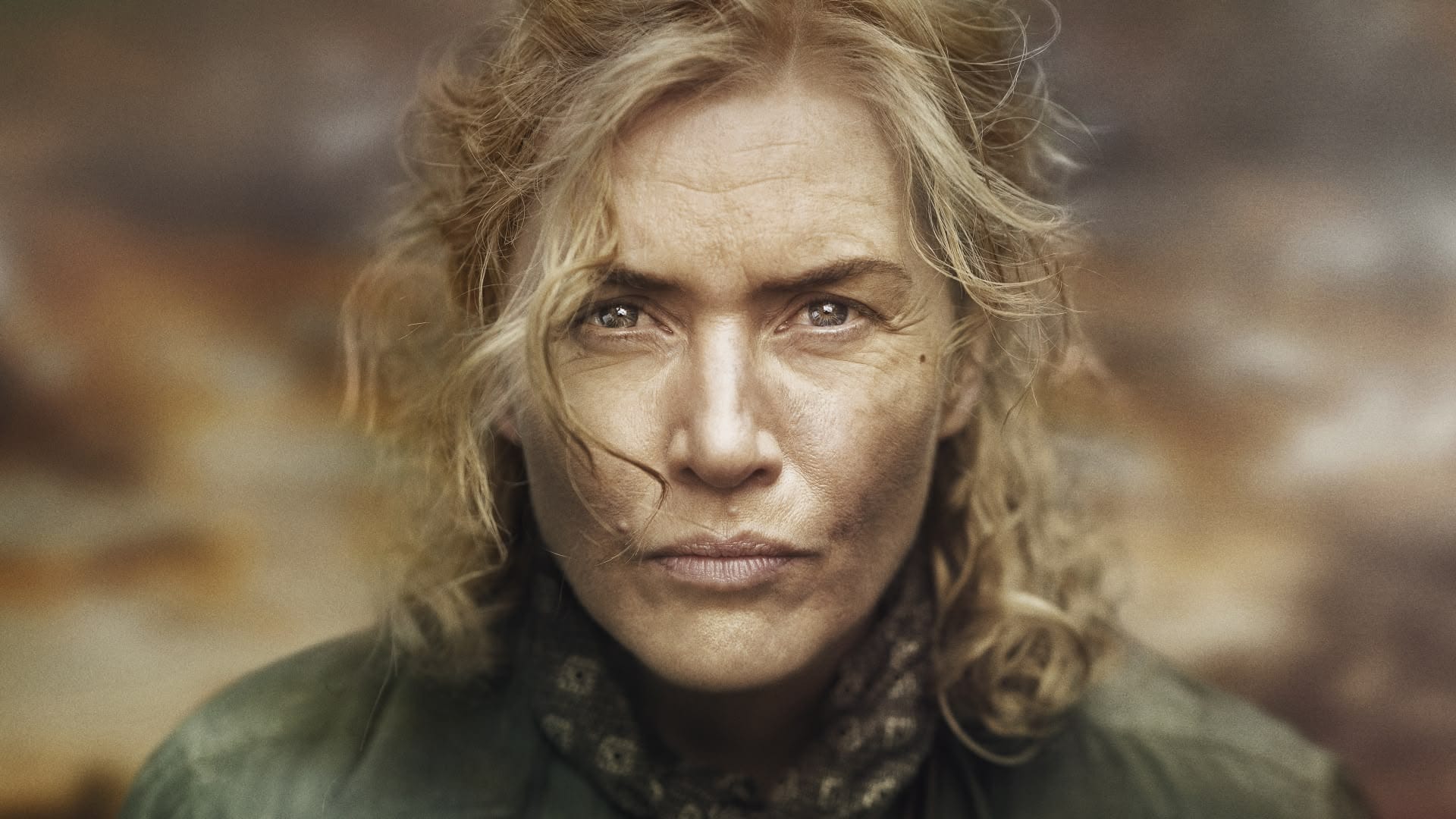 Close up shot of Kate Winslet.