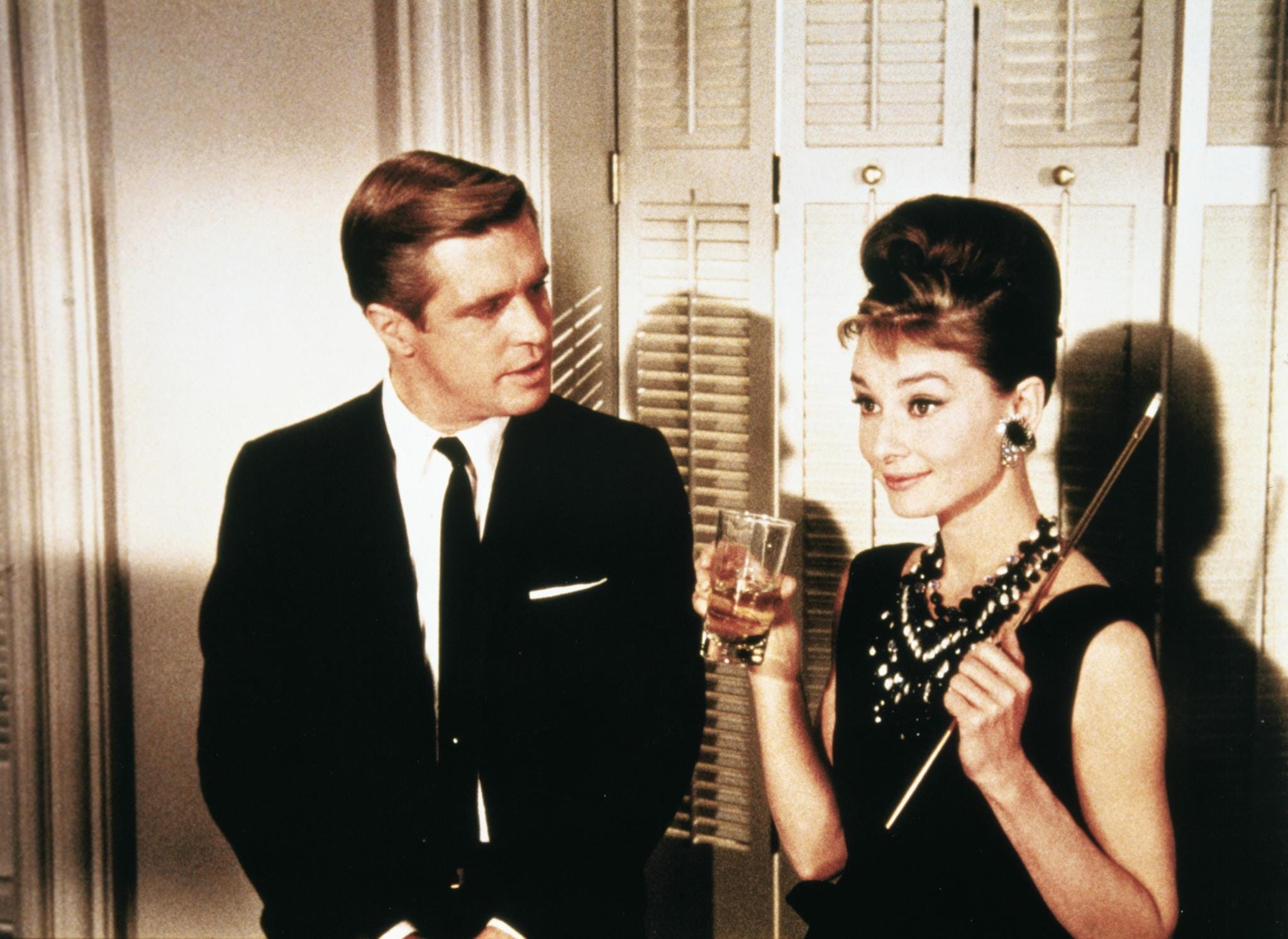 Audrey Hepburn and George Peppard.