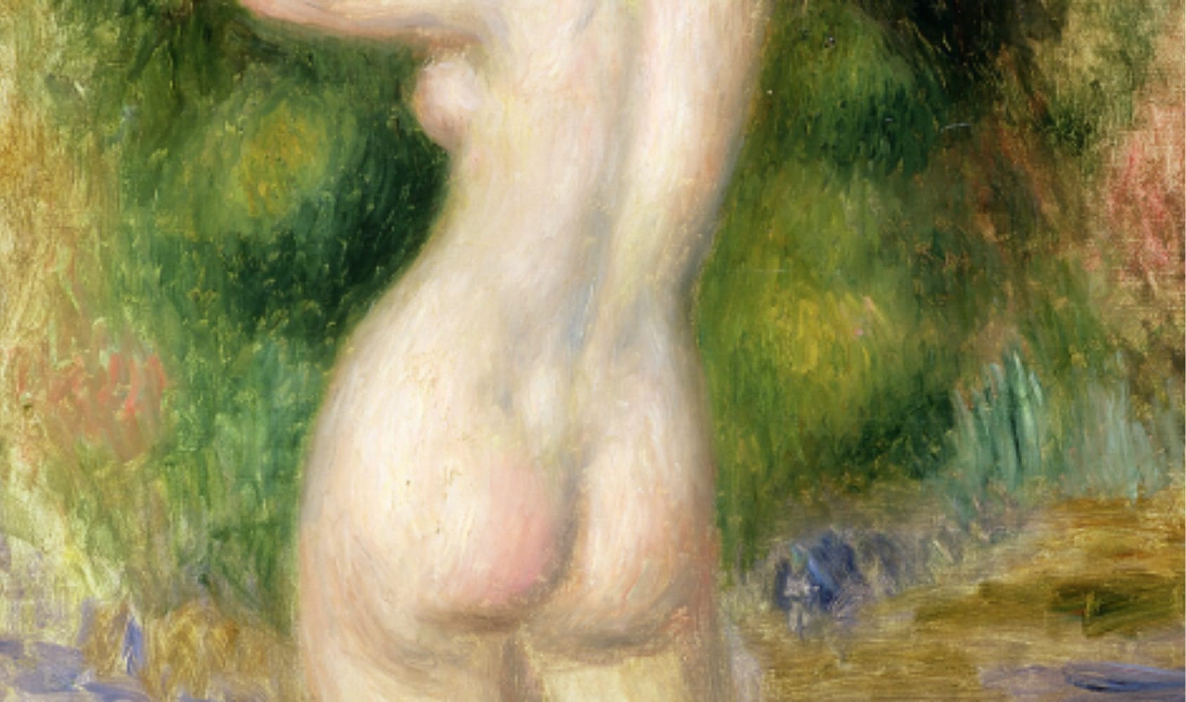 Close up image of the 'Nude Wading' artwork.