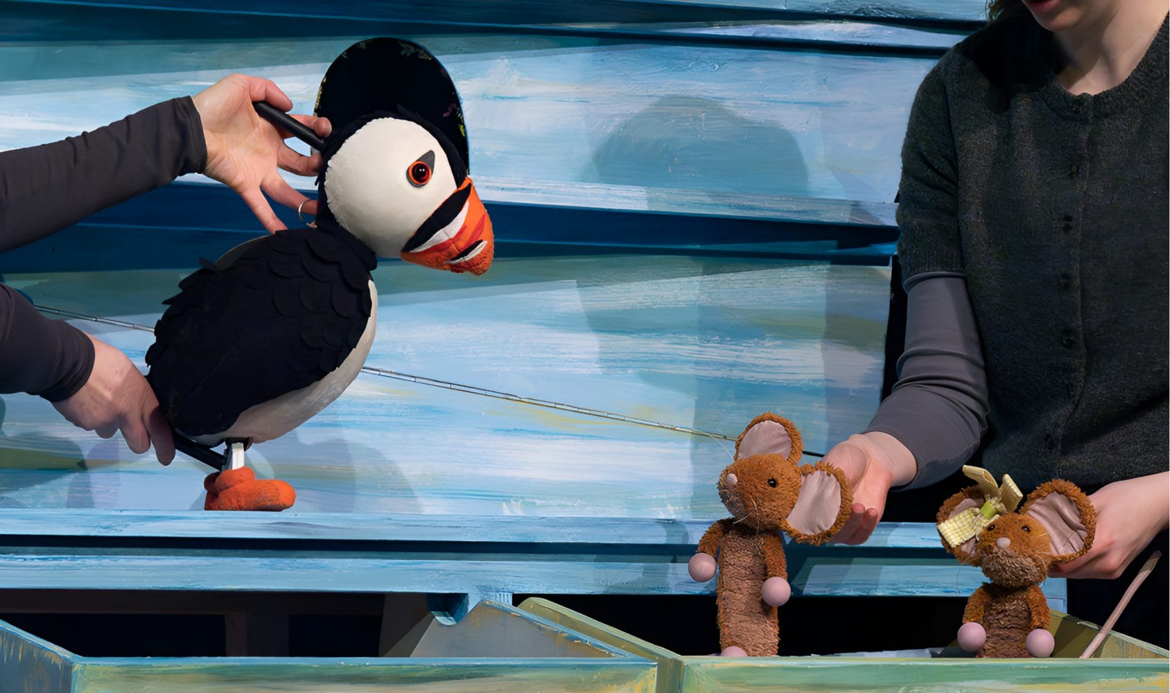 Still from the theatre production of Puffling Percy.