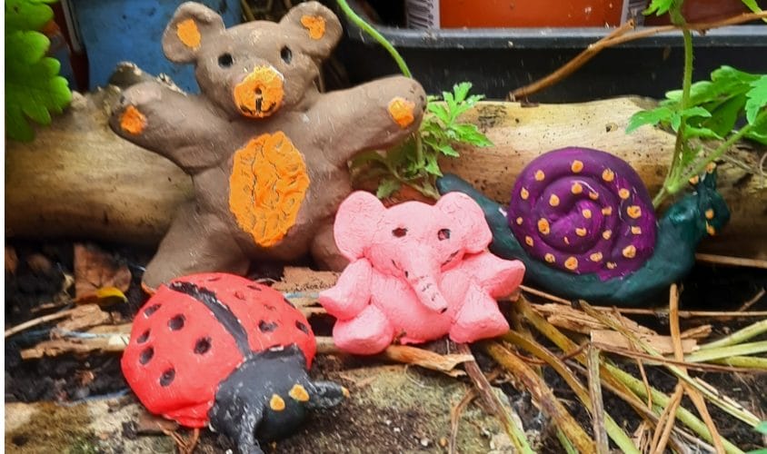 Animals made out of salt dough.