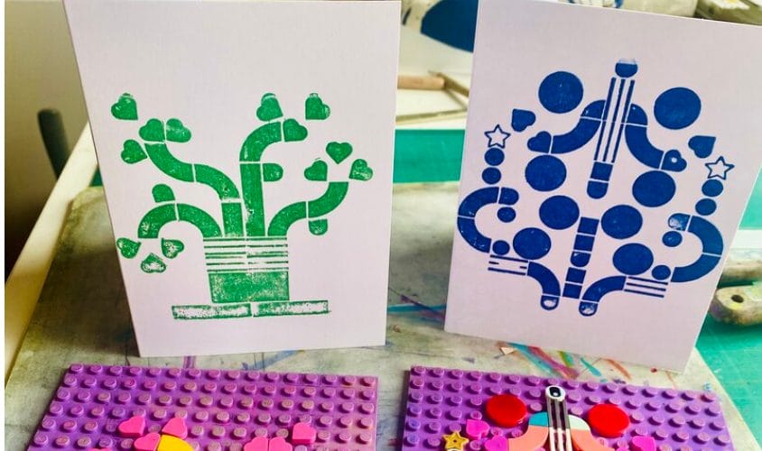 Lego printed card.