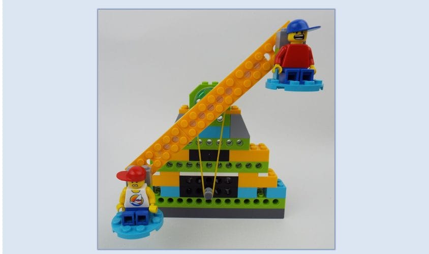 Figure made out of lego.